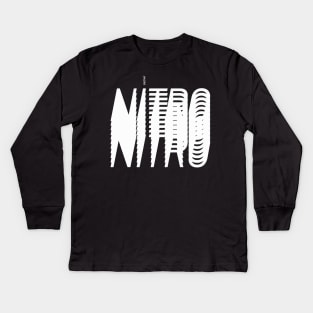 white nitro 2 Kids Long Sleeve T-Shirt